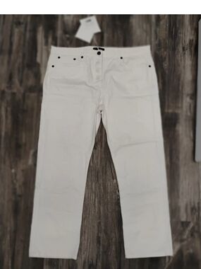 The Row Ashland Women's Size 2 White Cropped Straight Jeans New